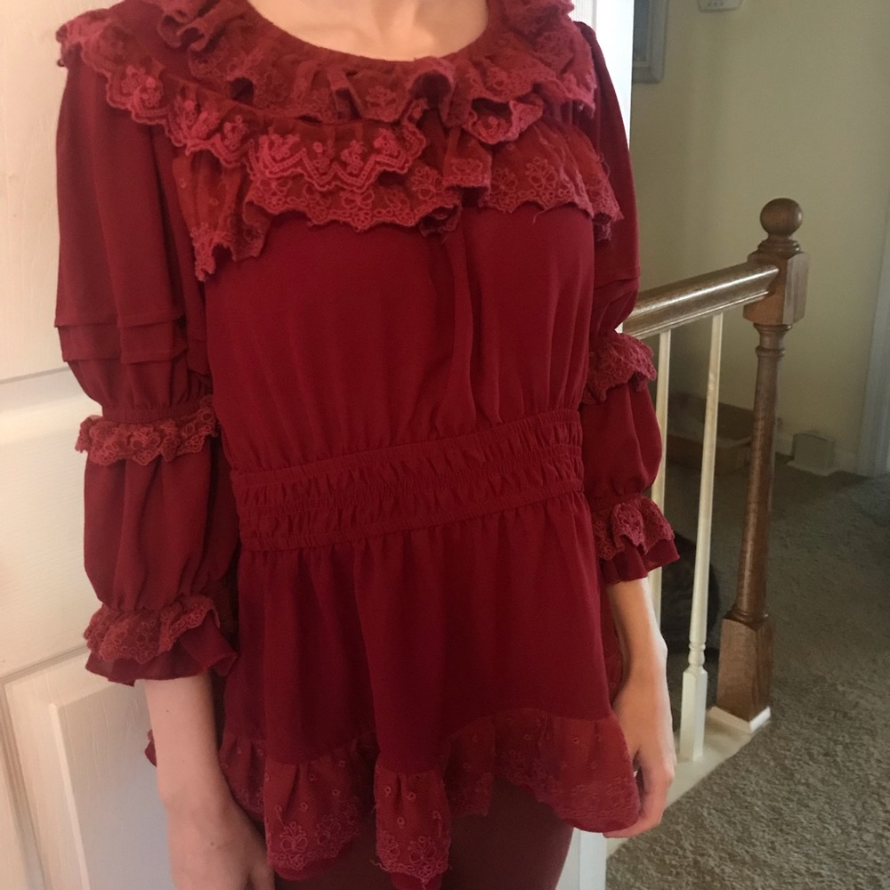 Red vintage blouse